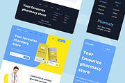 Online Pharmacy Web Design, a Wireframe Template by INSPR STD (Thumbnail 2 of 6)