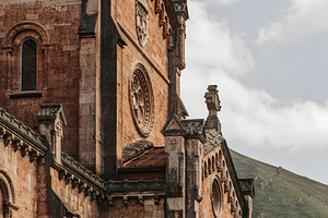 Facade of a Romanesque mountain chur, an Architecture Photo by Perpis