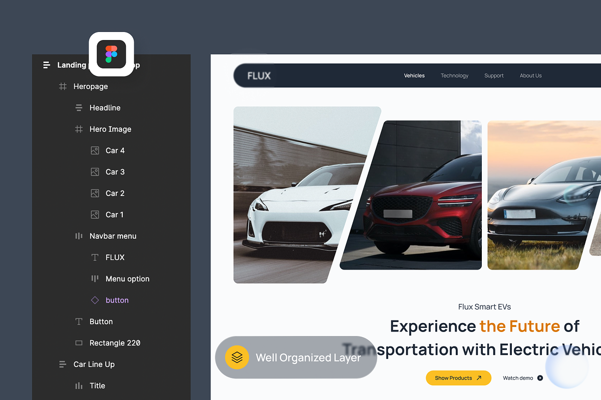 Electric Vehicle Landing Page, a Landing Page Template by SLAB! Design