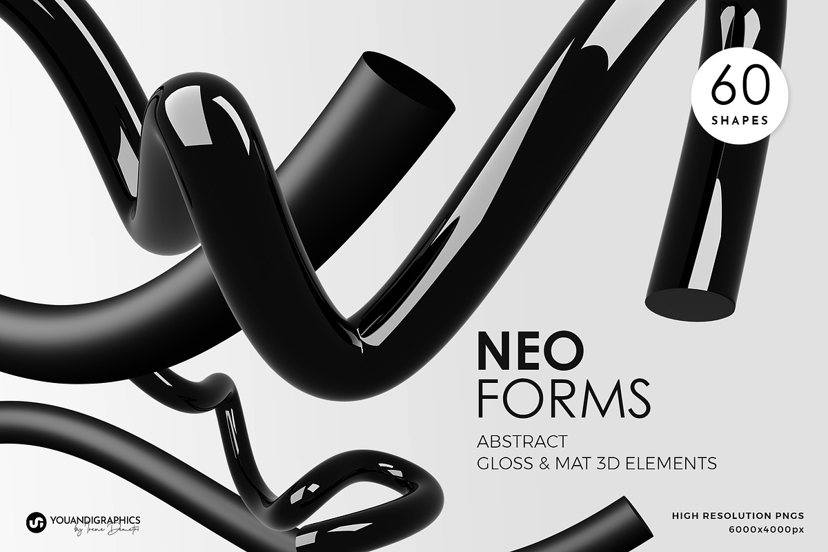 Neo Forms Abstract 3D Elements, a Graphic by Youandigraphics (Photo 1 of 15)