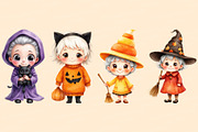Cute Grandma Halloween Clipart, a Seasonal Illustration by Printable Pretty Studio (Thumbnail 2 of 3)