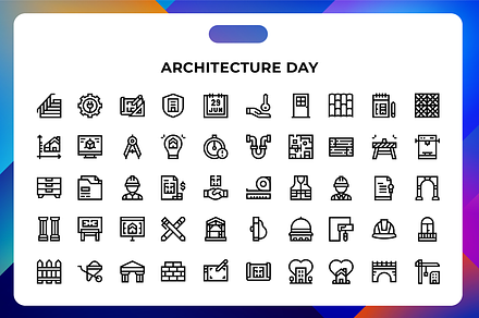 Architecture Day Icons, an Icon by Wencory
