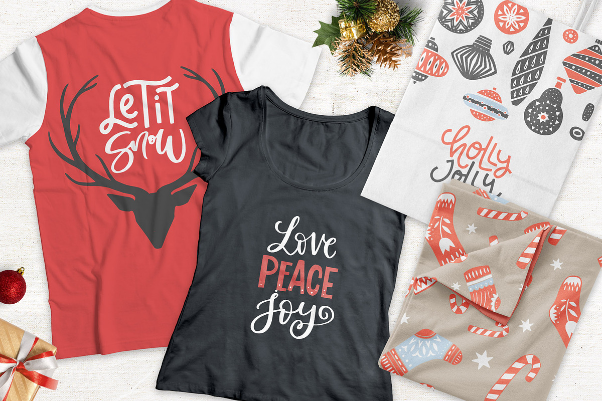MERRY & BRIGHT - Christmas Set, a Seasonal Illustration by PicByKate (Photo 7 of 11)
