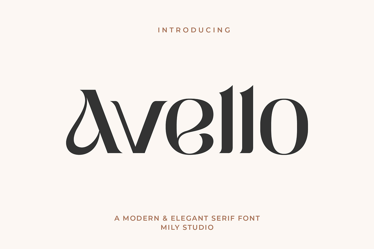Avello - Modern Elegant Serif Font, a Serif Font by Mily Studio (Photo 1 of 10)