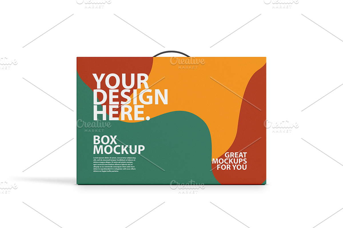 Box With Handle PSD Mockup, a Cups & Container Mockup by GreatFruit (Photo 2 of 5)