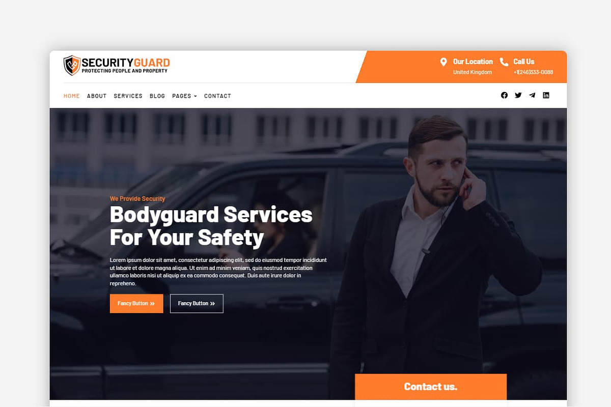 Security Guard WordPress Theme, a WordPress Template by Your Theme Shop (Photo 1 of 9)