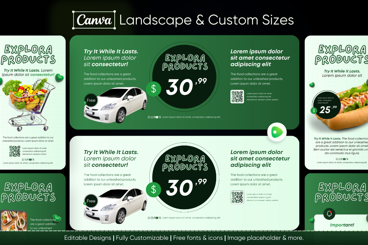 FreshCart–Food&GroceryCanva Template, a Social Media Template by Exceptionalways (Photo 5 of 5)