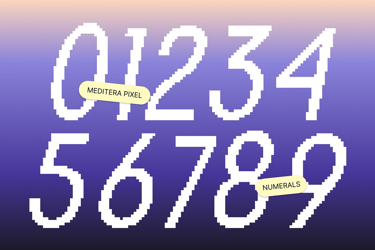 Meditera Pixel, a Sans Serif Font by Craft Supply Co. (Photo 3 of 8)