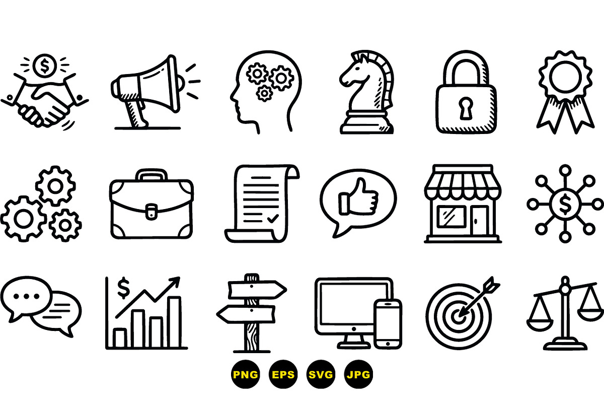 Business Strategy Icon Set, an Illustration by designvectx (Photo 3 of 3)