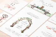 Peach Forest Wedding Invitations, an Invitation Template by Aquarellina (Thumbnail 3 of 4)