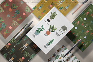 Home Potted Plant Art Set