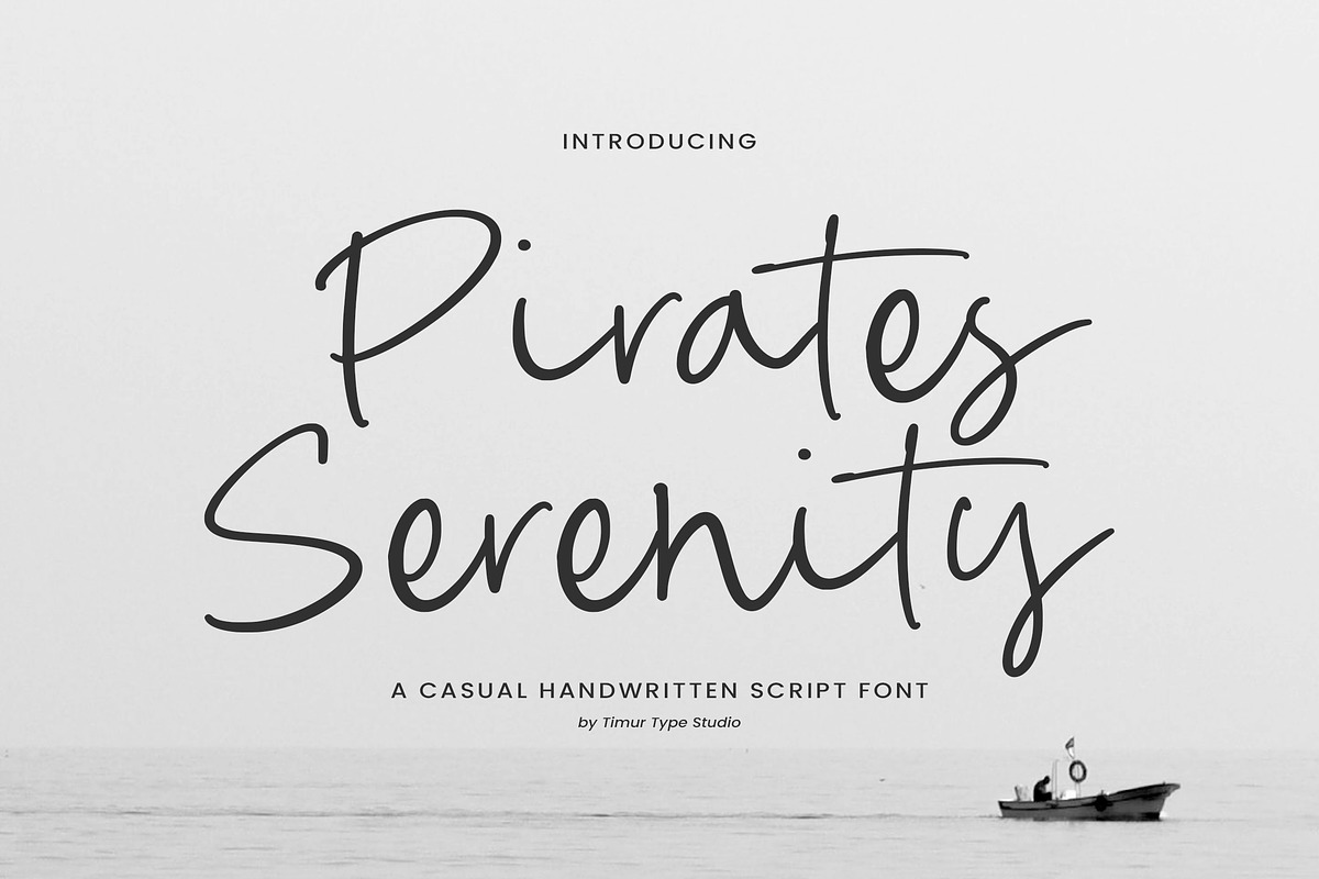 Pirates Serenity Font, a Handwritten Font by Timurtype (Photo 1 of 7)
