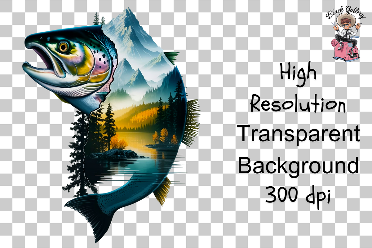 Salmon Forest PNG Bundle, a Graphic by Rina Akther (Photo 9 of 11)