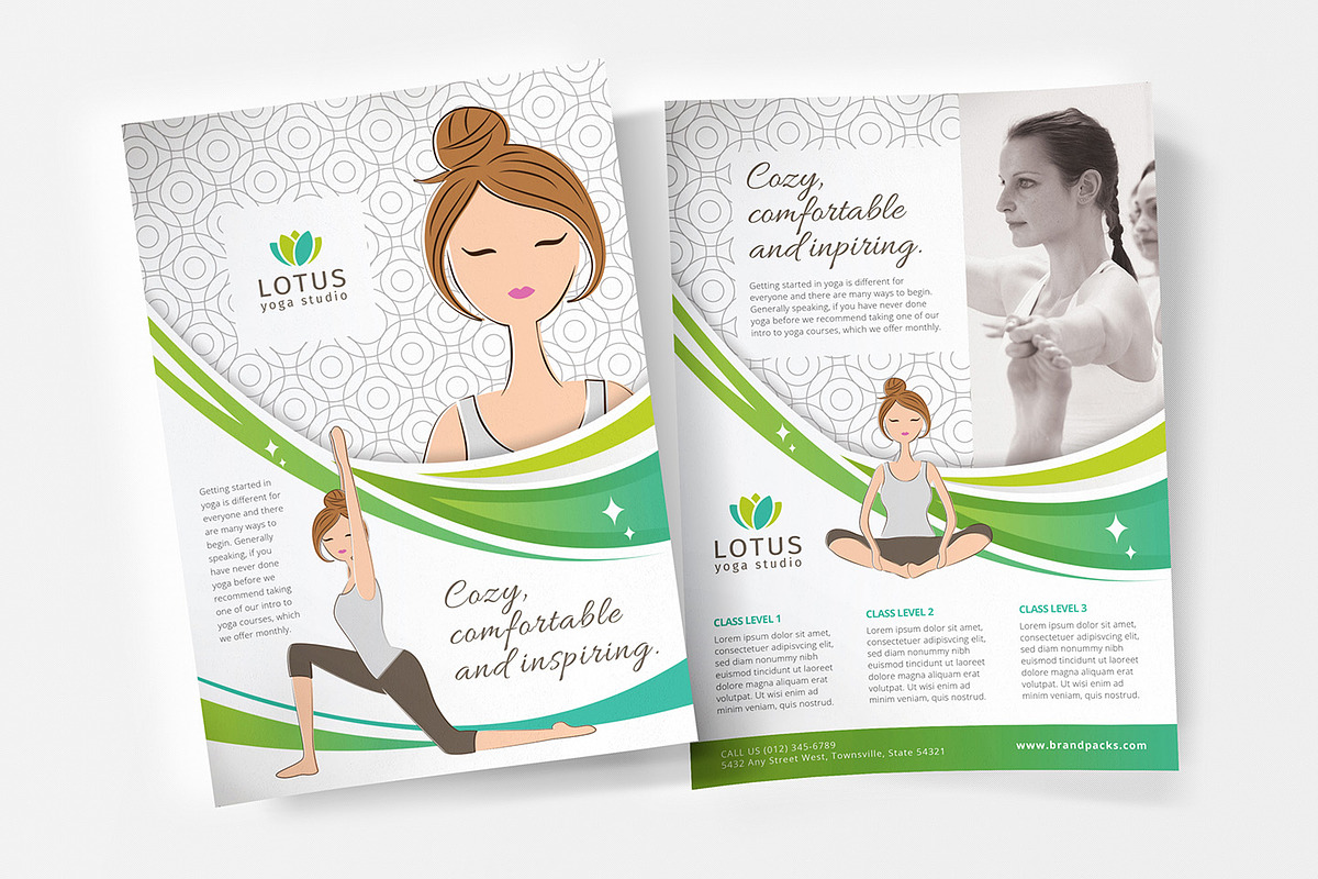 Yoga Studio Templates Pack, a Flyer Template by BrandPacks (Photo 2 of 14)