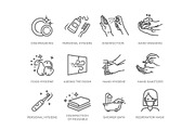 Hygiene Icons. Outline Icons, an Object Graphic by Tettygreen (Thumbnail 3 of 3)