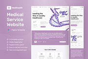 Medihealth - Medical Website, an UI Kit Template by peterdraw (Thumbnail 1 of 12)