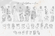 Antique greek beauty - designs kit, a Person Illustration by My Space Garden (Thumbnail 7 of 19)