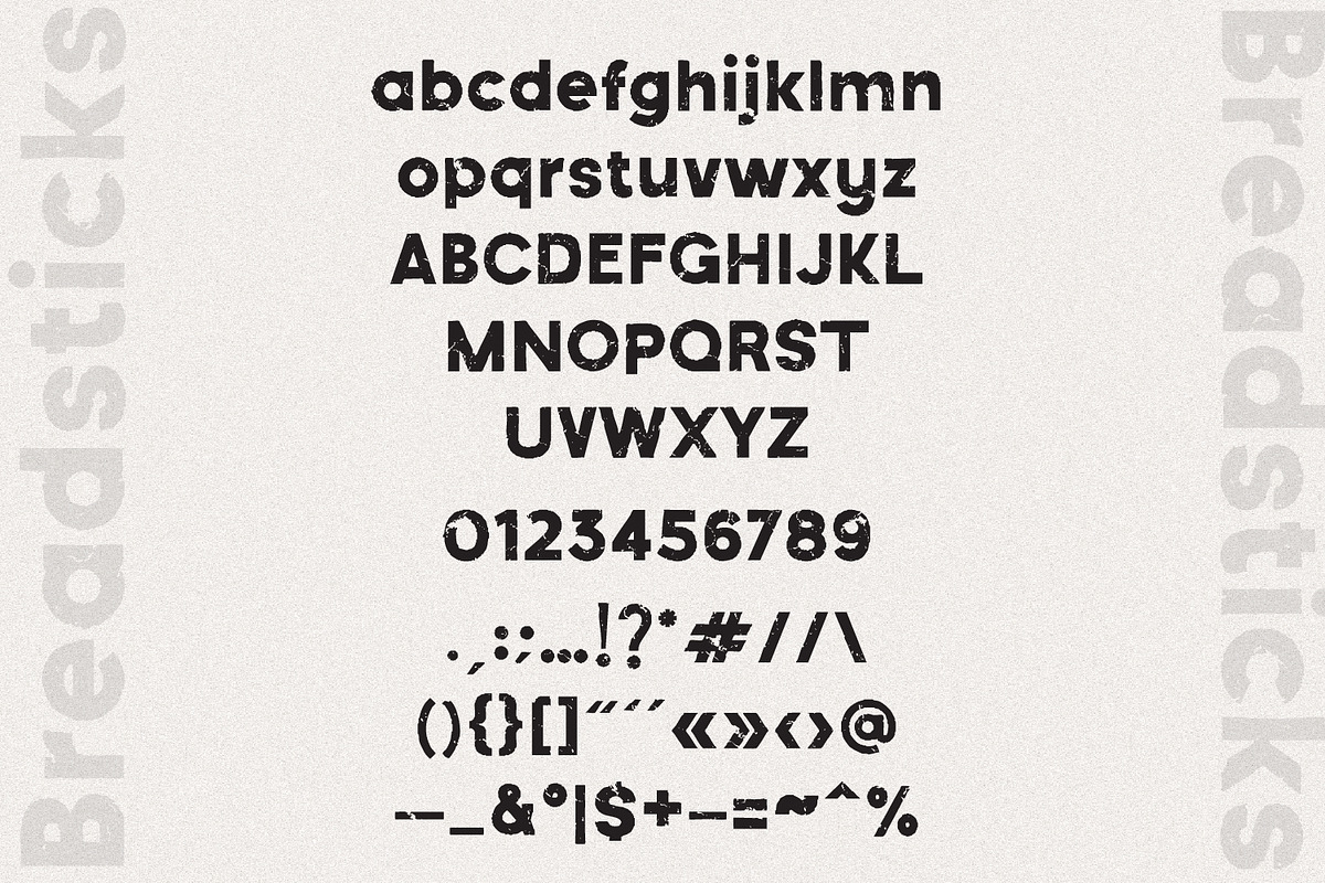Breadsticks A Distressed Sans, a Sans Serif Font by Prestige Artsy Studio (Photo 9 of 9)
