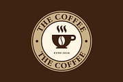 Hot Coffee Cup Bean Emblem Logo, a Branding & Logo Template by ika trisiana (Thumbnail 2 of 2)