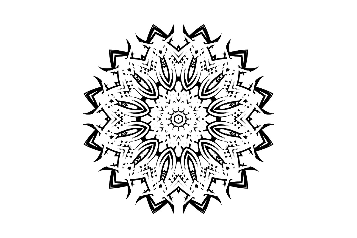 Black White Mandala Illustration Set, a Decorative Illustration by NJ Himel (Photo 48 of 101)