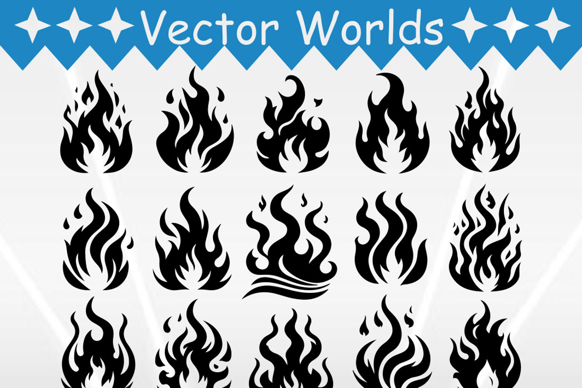 Burning Fire SVG, Burning Fires SVG, an Object Graphic by VectorWorlds (Photo 2 of 3)