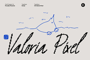 CS Valoria Pixel, a Script Font by Craft Supply Co.