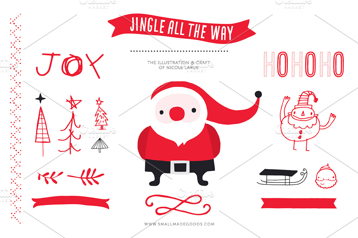 Jingle All The Way (Clipart), an Illustration by Small Made Goods