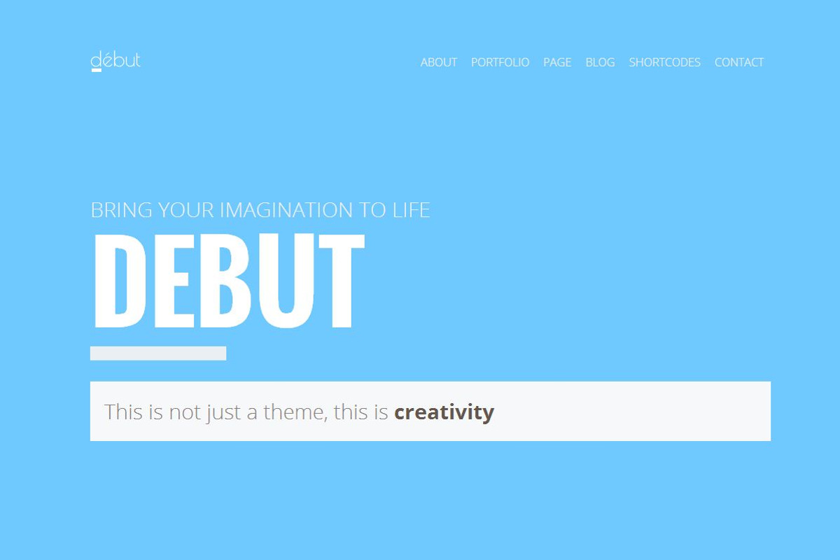 Debut - The Ultimate Portfolio Theme, a WordPress Template by TymBerry (Photo 2 of 5)