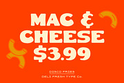 Disco Fries: A Retro Poster Font, a Sans Serif Font by DeliFreshTypeCo. (Thumbnail 4 of 5)