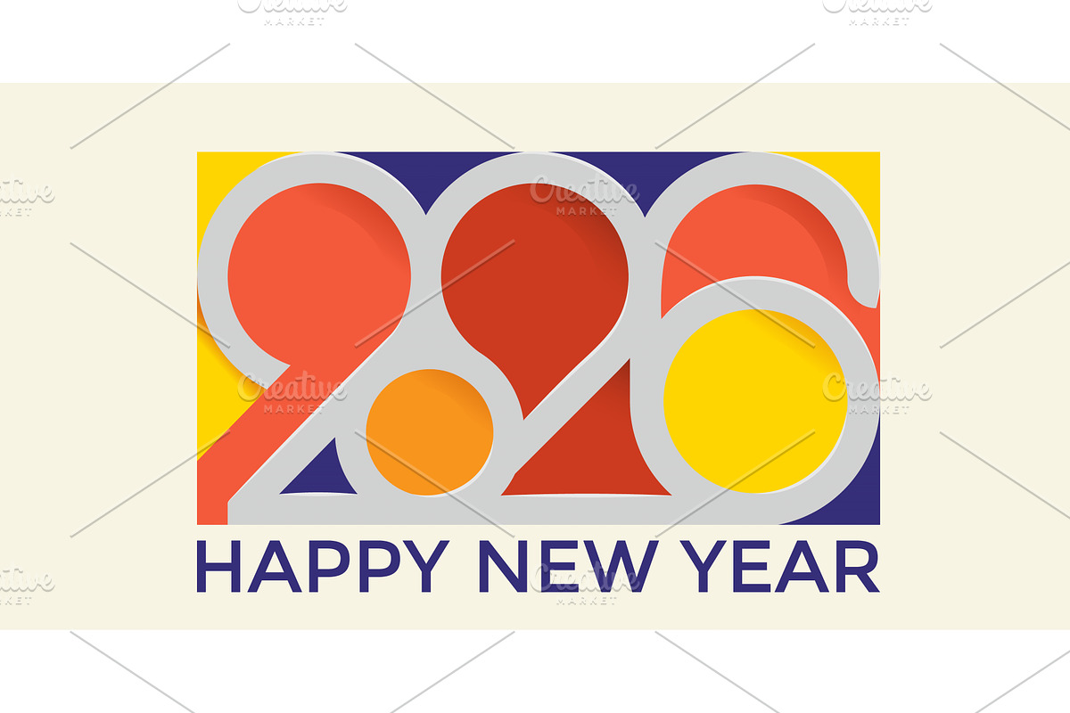 Design to 2026 New Year Banner, a Texture Illustration by JeanBet