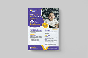 School Admission Flyer Templates, a Flyer Template by mrPixelLab