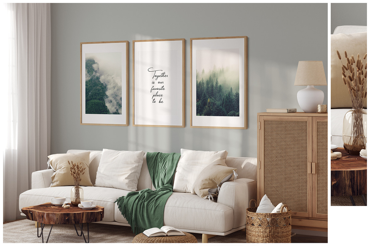Frame & Wall Mockup Bundle Sunshine, a Print Template by Yuri-U (Photo 5 of 15)