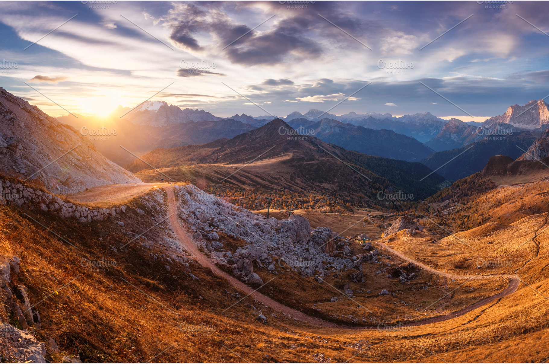 Beautiful view on mountains at, a Nature Photo by den-belitsky