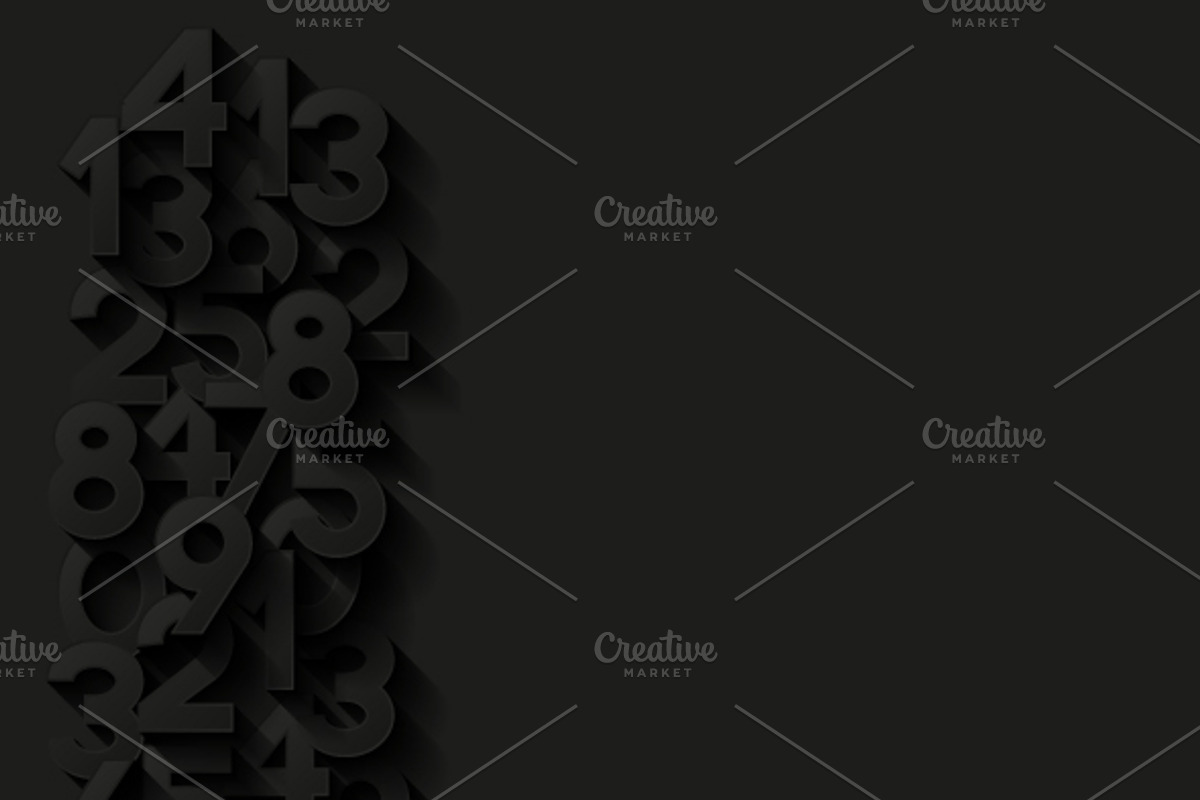 Set of backgrounds with numbers preview 2