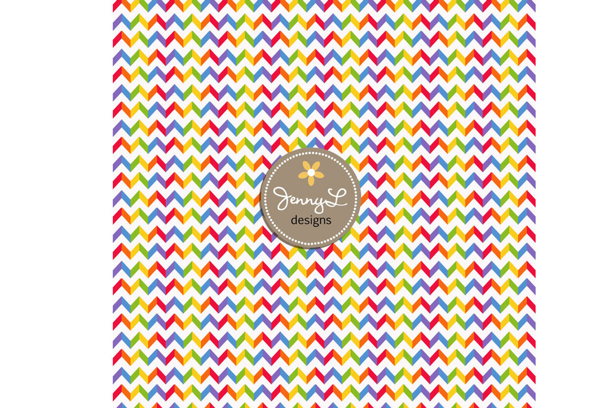 Rainbow Digital Papers, a Pattern Graphic by JennyL Designs
