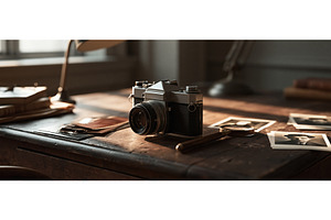 Vintage Film Camera on Retro Wooden, an Arts & Entertainment Photo by piter.goskov