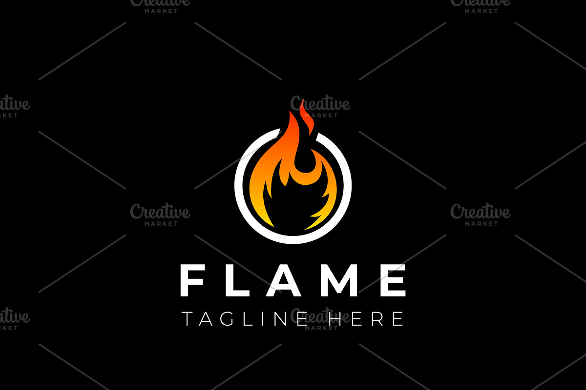 Fire Flames Logo Design