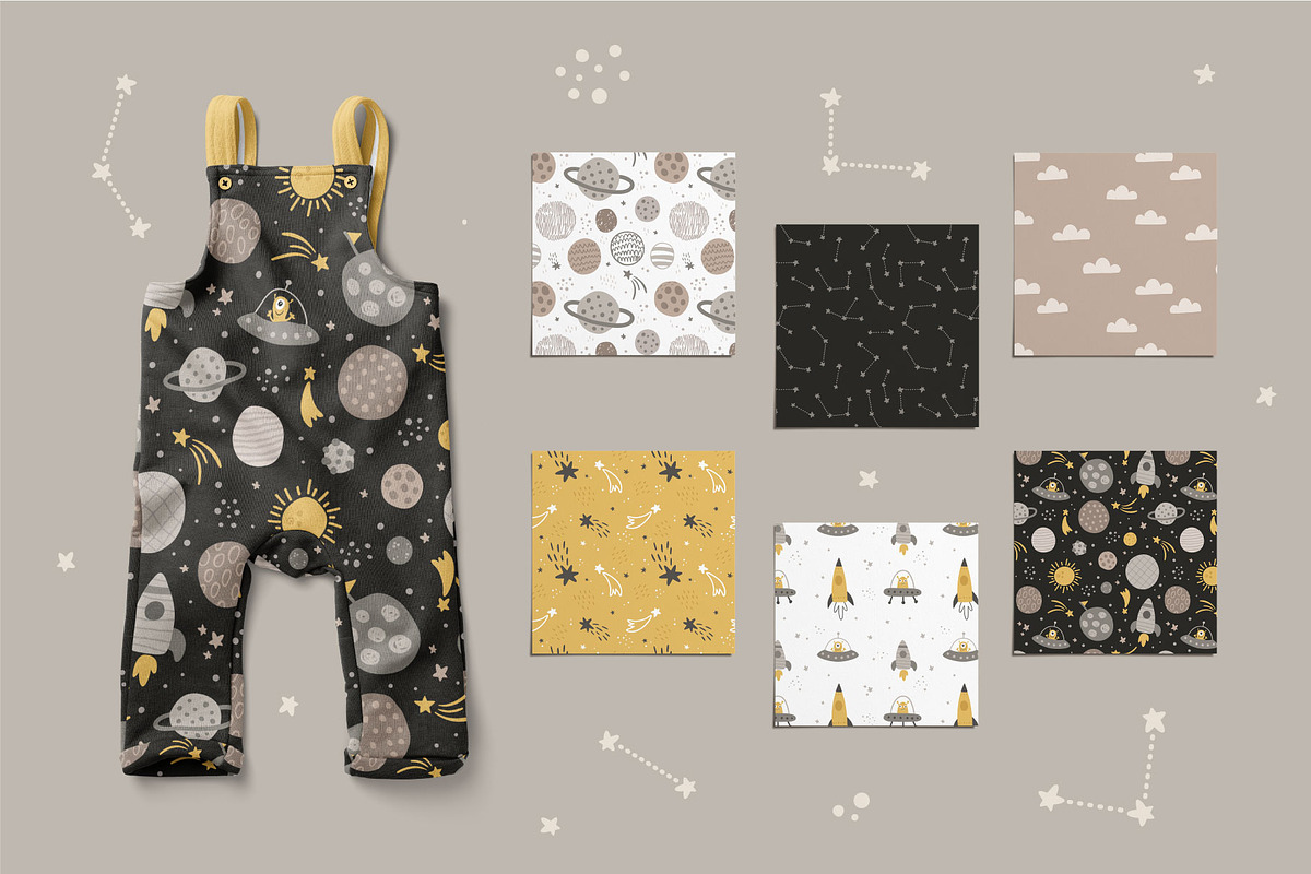 Space Journey Kids clipart set, an Illustration by Leysan Shayak (Photo 6 of 10)