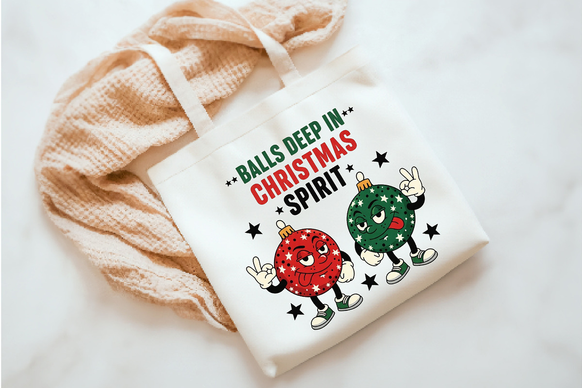Balls Deep in Christmas Spirit png, an Illustration by Watercolor design (Photo 4 of 6)