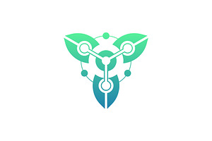 leaves analytic data logo, a Branding & Logo Template by Rasagama Studio