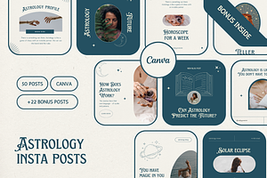 Astrologer Instagram Template Canva