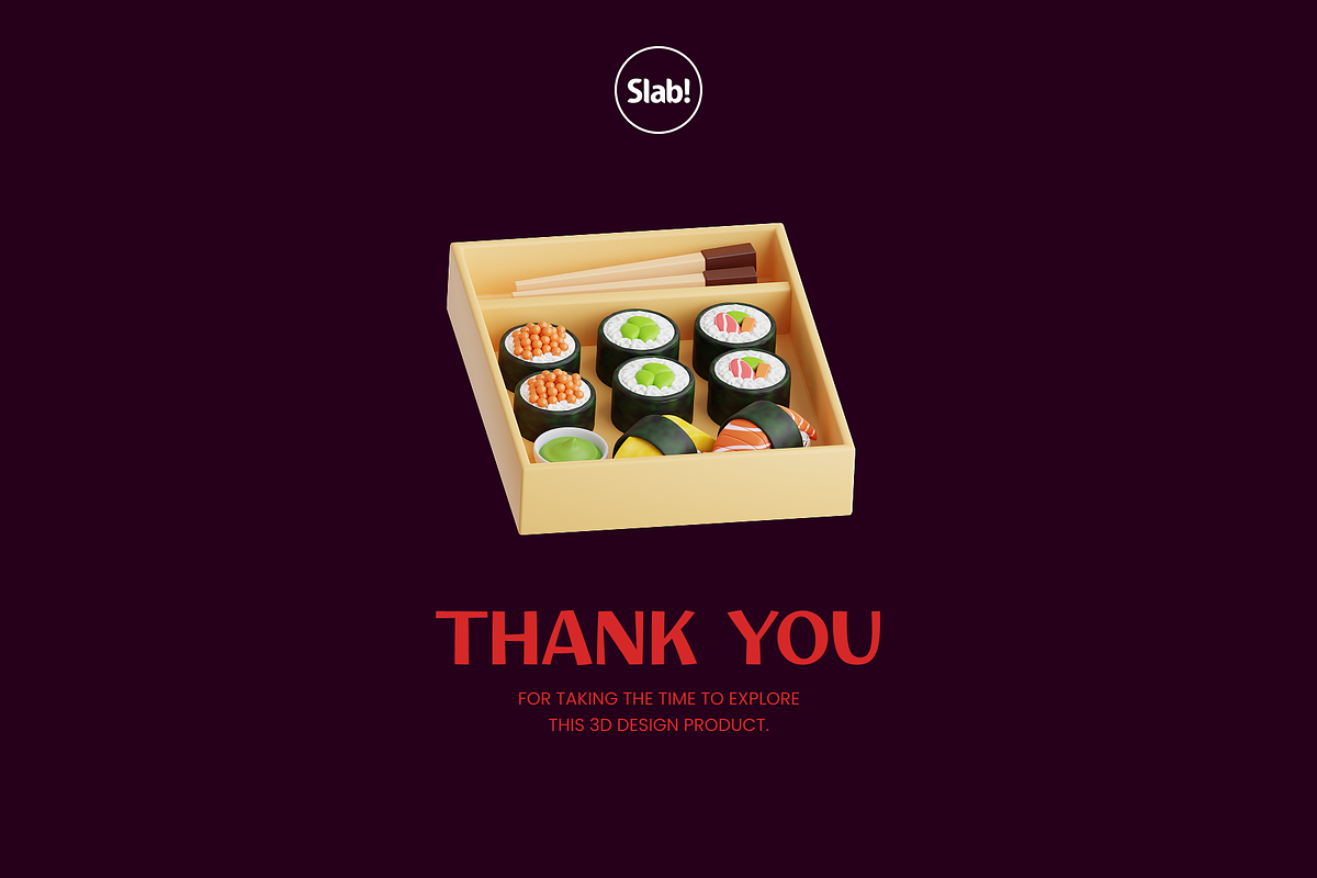 Sushi Shop 3D Icon Pack, a Food & Drink 3D Model by SLAB! Design (Photo 4 of 4)