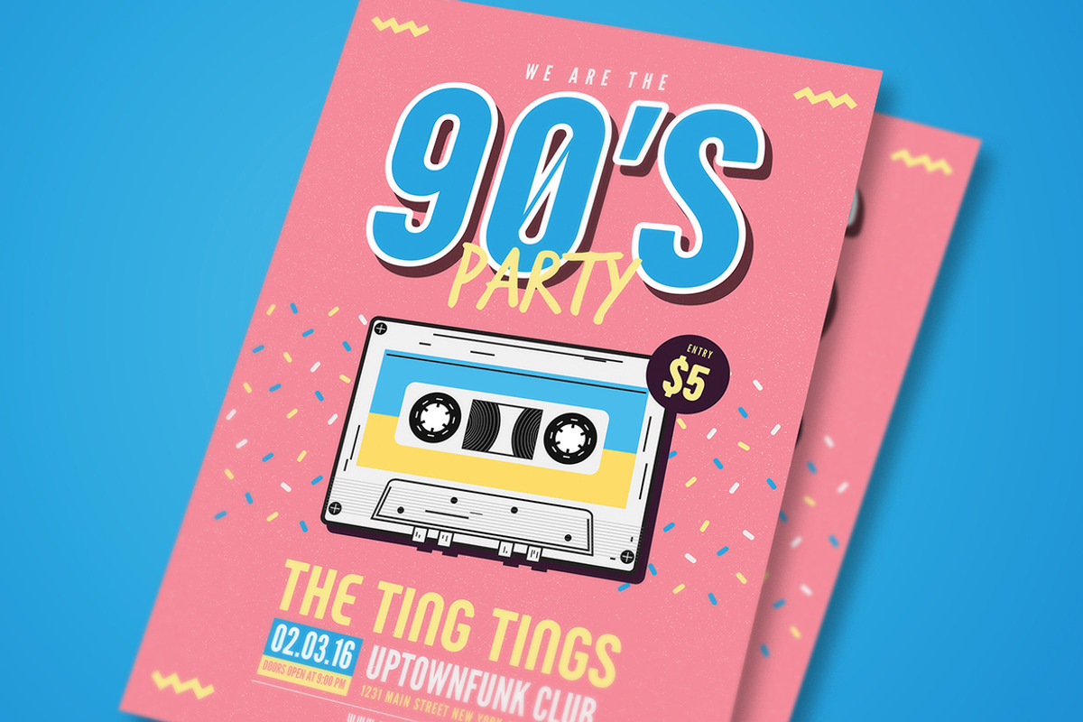 90's Music Party, a Flyer Template by Guuver (Photo 3 of 3)
