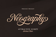 Neography - Attractive Script, a Script Font by Letterhend Studio (Thumbnail 1 of 9)