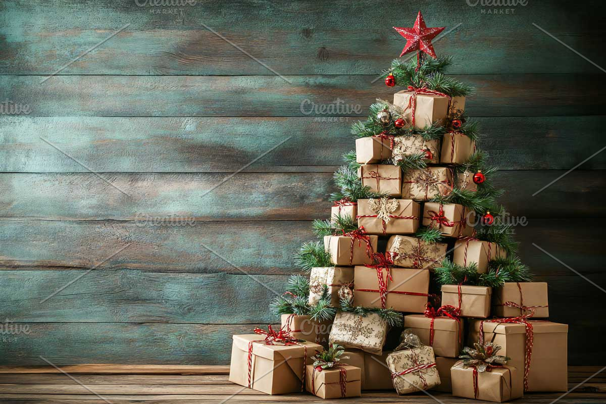 Creative Christmas Tree with Present, an Arts & Entertainment Photo by VetalStock (Photo 5 of 8)