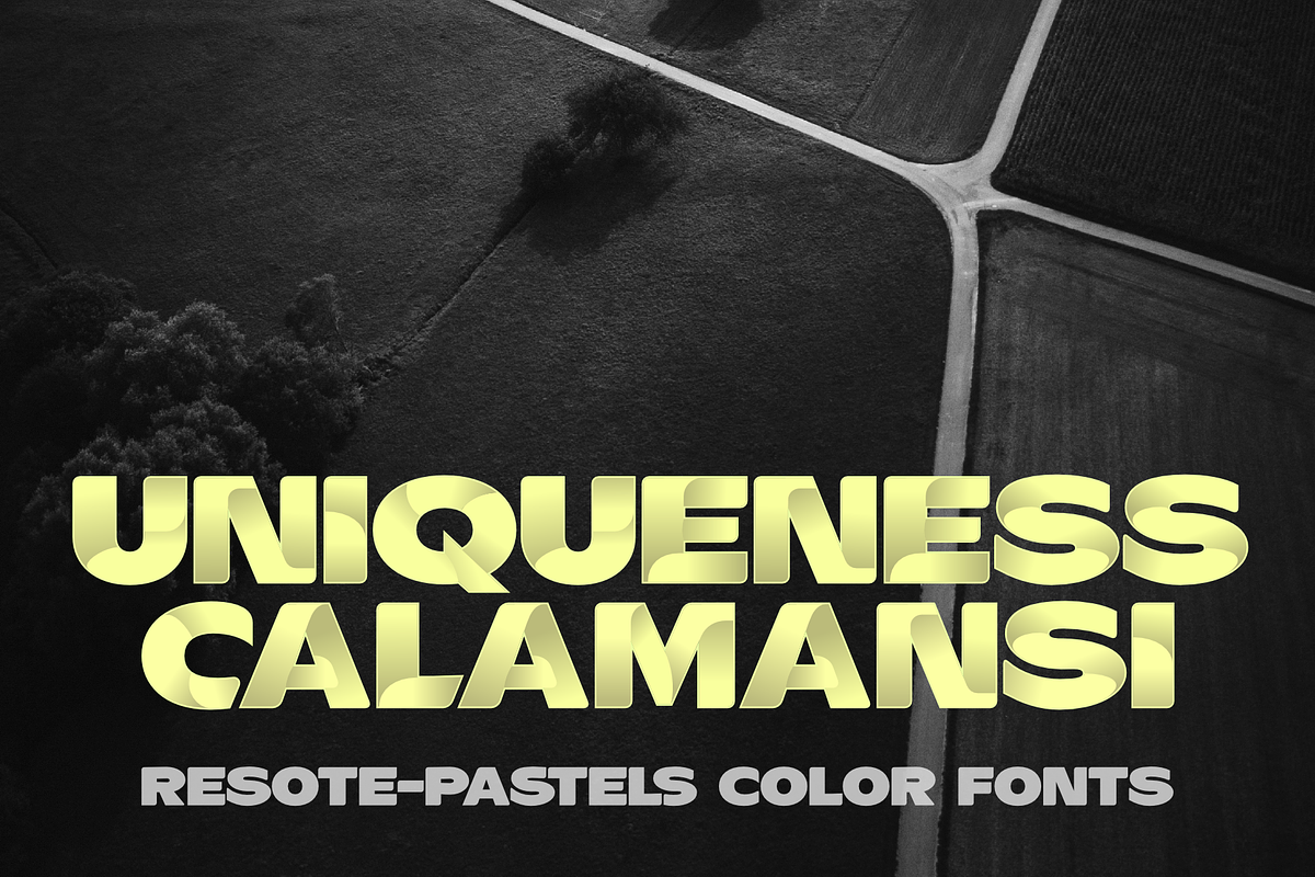 Color fonts ResotE-Pastels preview 3