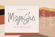 Miyoshe - The Natural Signature Font, a Script Font by Graphicfresh (Thumbnail 1 of 7)
