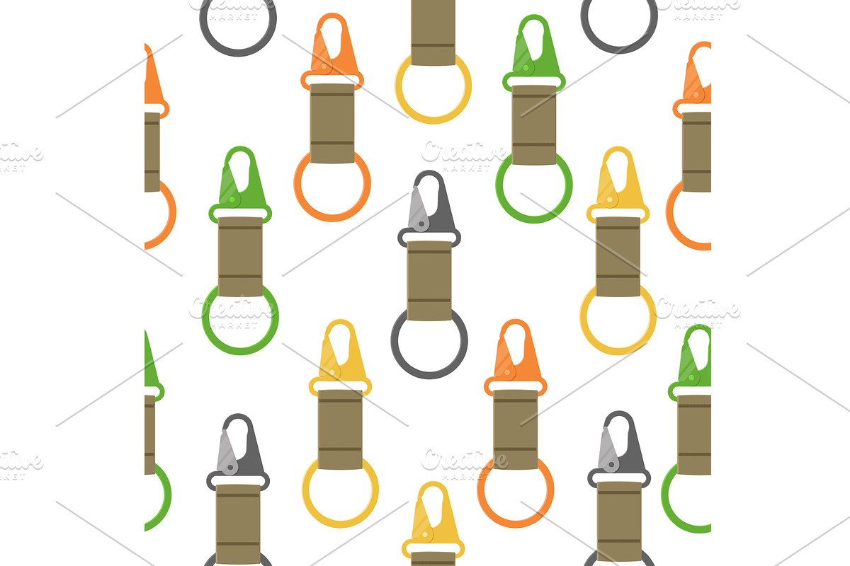 Carabiners seamless pattern, an Object Illustration by YummyBuum