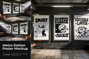 Metro Station Poster Mockup, a Mockup by Pitchlook.Studio (Thumbnail 1 of 4)