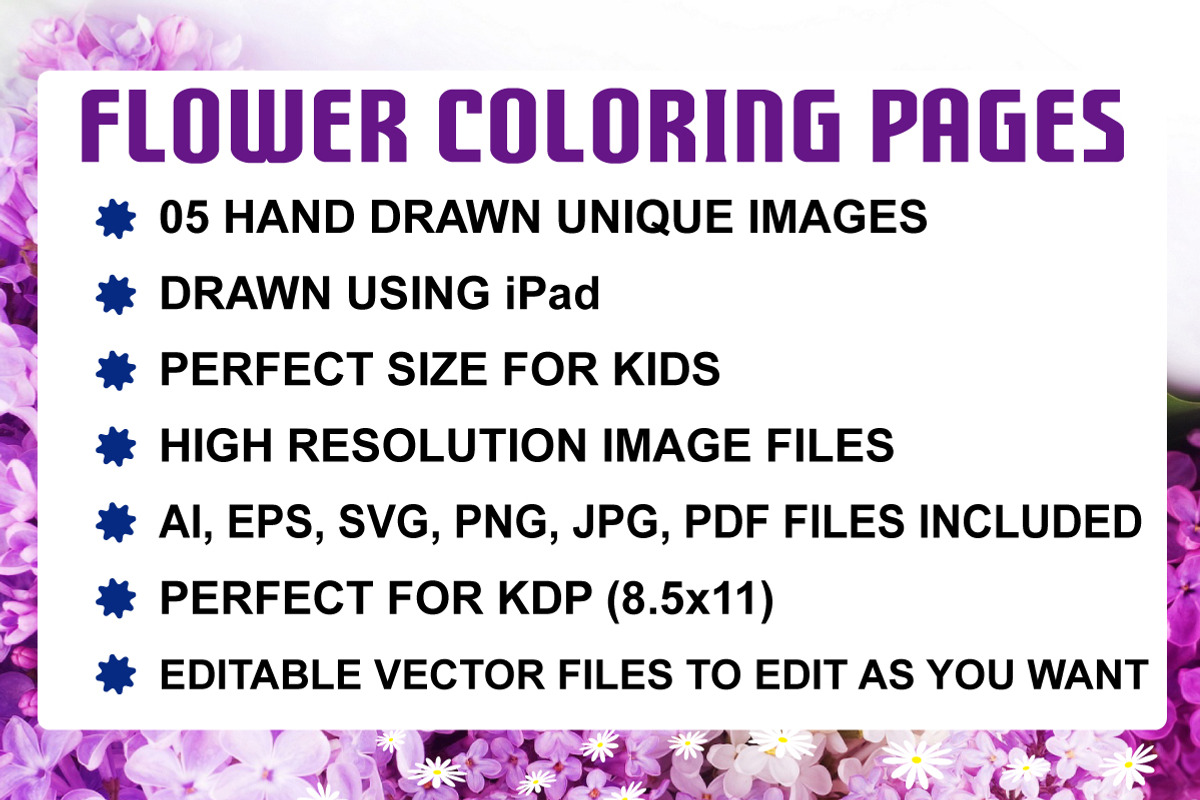 Flower Coloring Pages | Vol - 07, an Illustration by XPERTDESIGNER (Photo 2 of 2)